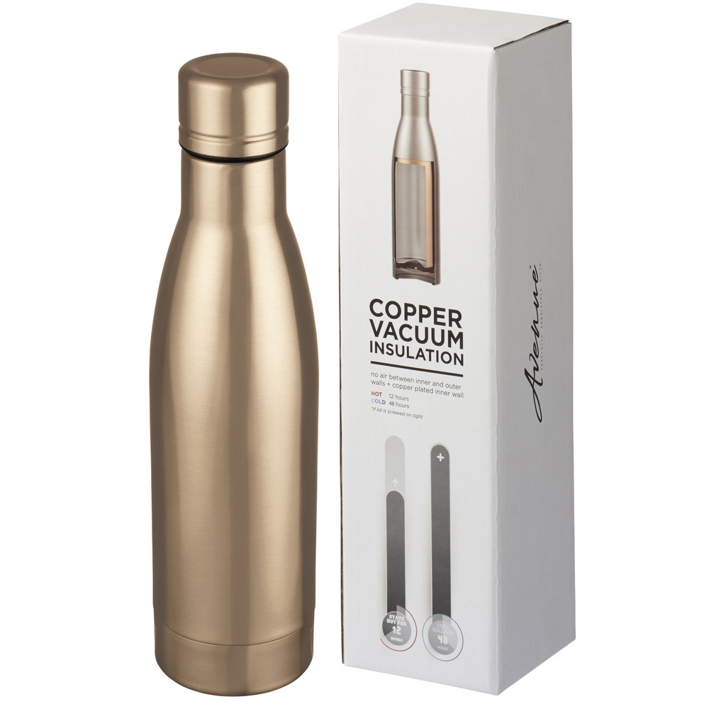 Vasa butelka z miedzianą izolacją próżniową o pojemności 500 ml 100494 - Różowe złoto