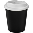 Kubek Americano® Espresso Eco z recyklingu o pojemności 250 ml z pokrywą odporną na zalanie 210455 - Czarno-biały