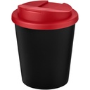 Kubek Americano® Espresso Eco z recyklingu o pojemności 250 ml z pokrywą odporną na zalanie 210455 - Czarno-czerwony