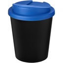 Kubek Americano® Espresso Eco z recyklingu o pojemności 250 ml z pokrywą odporną na zalanie 210455 - Czarno-środkowy niebieski
