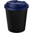 Kubek Americano® Espresso Eco z recyklingu o pojemności 250 ml z pokrywą odporną na zalanie 210455 - Czarno-niebieski