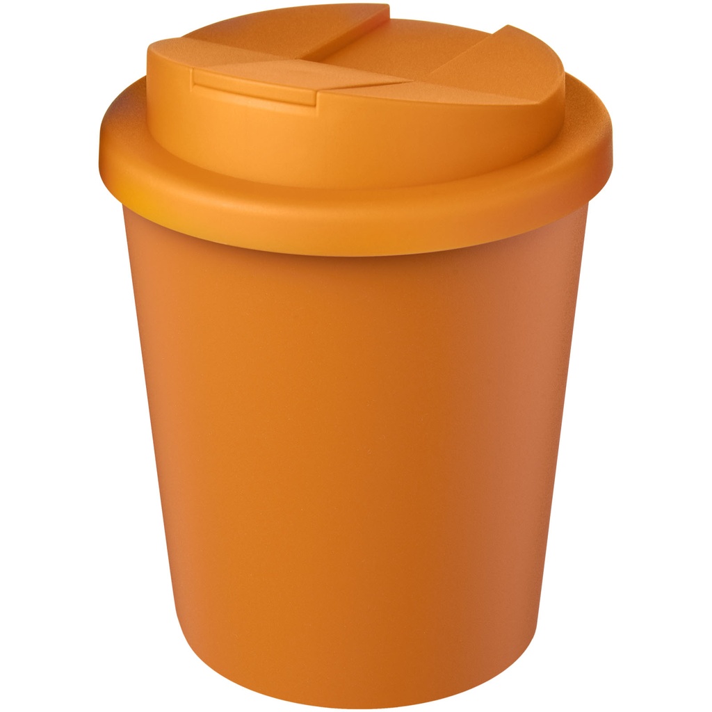 Kubek Americano® Espresso Eco z recyklingu o pojemności 250 ml z pokrywą odporną na zalanie 210455 - Pomarańczowy
