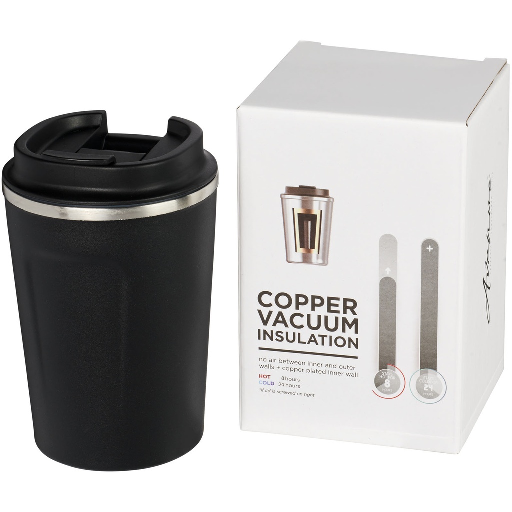 Szczelny miedziany kubek próżniowy Thor o pojemności 360 ml 100587 - Czarny