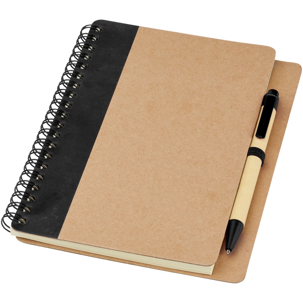 Notes z recyklingu z długopisem Priestly 106268 - Naturalno-czarny