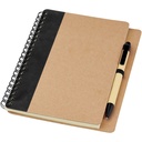 Notes z recyklingu z długopisem Priestly 106268 - Naturalno-czarny