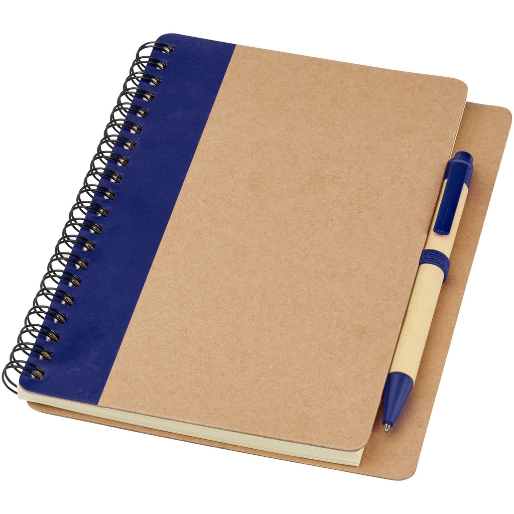 Notes z recyklingu z długopisem Priestly 106268 - Naturalno-granatowy