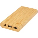 Powerbank Tulda o pojemności 10,000 mAh wykonany z bambusa 124323 - Naturalny