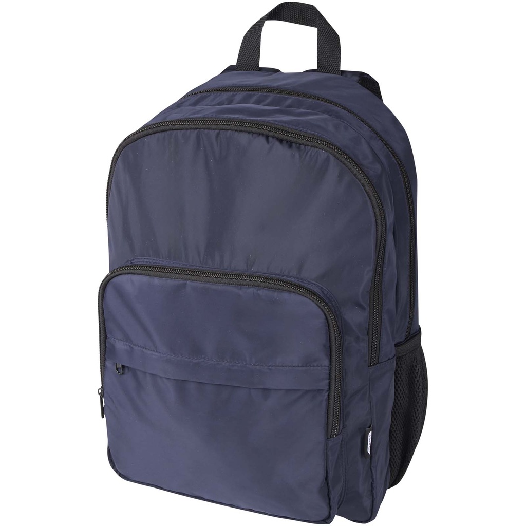 Trend Plus plecak na laptopa o przekątnej 15-cali o pojemności 20 l wykonany z materiałów z recyklingu z certyfikatem GRS 130086 - Granatowy