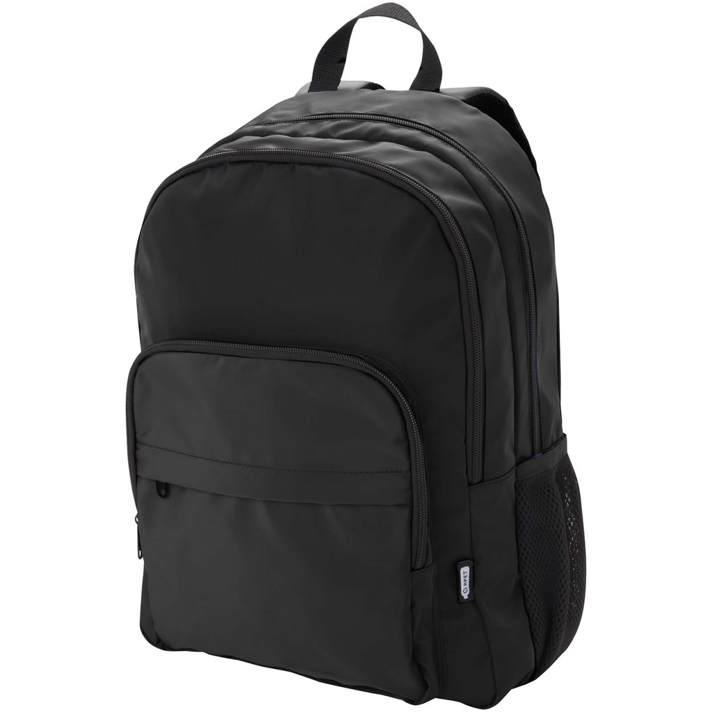 Trend Plus plecak na laptopa o przekątnej 15-cali o pojemności 20 l wykonany z materiałów z recyklingu z certyfikatem GRS 130086 - Czarny