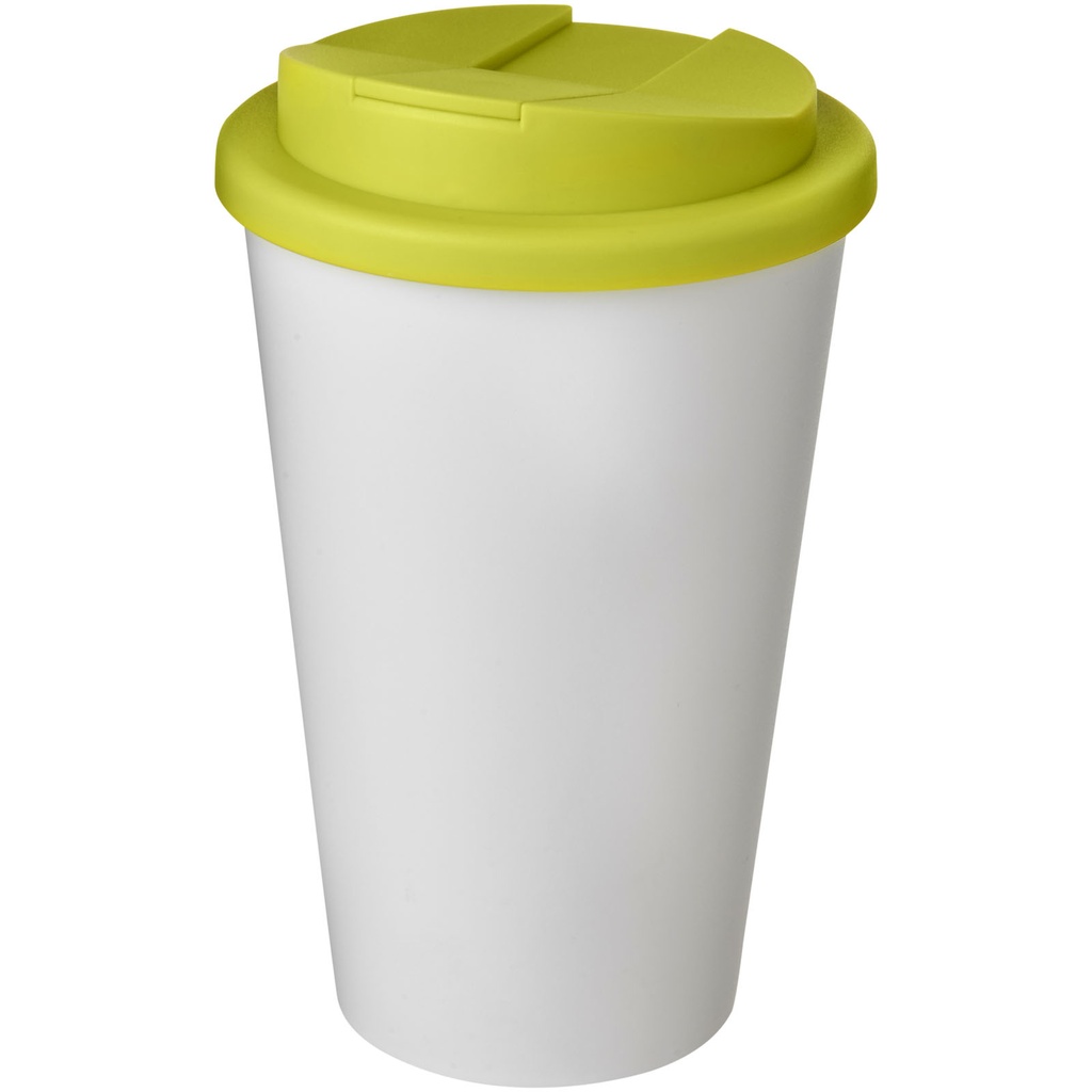 Kubek Americano® 350 ml z pokrywką chroniącą przed rozlaniem 210695 - Biało-limonkowy