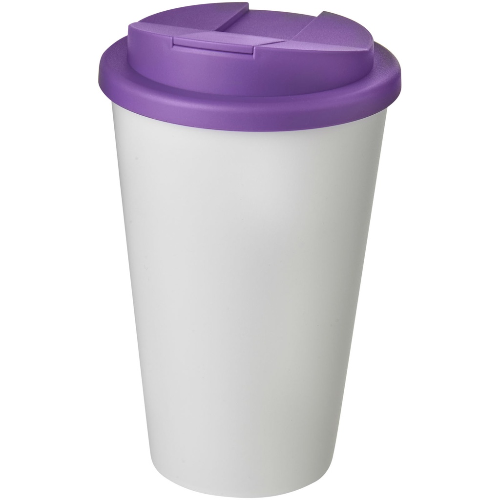 Kubek Americano® 350 ml z pokrywką chroniącą przed rozlaniem 210695 - Biało-fioletowy