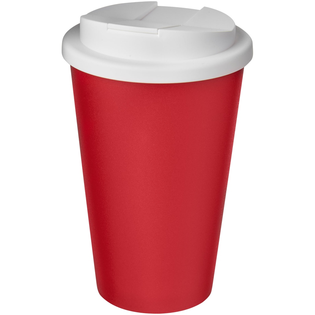 Kubek Americano® 350 ml z pokrywką chroniącą przed rozlaniem 210695 - Czerwono-biały