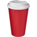 Kubek Americano® 350 ml z pokrywką chroniącą przed rozlaniem 210695 - Czerwono-biały