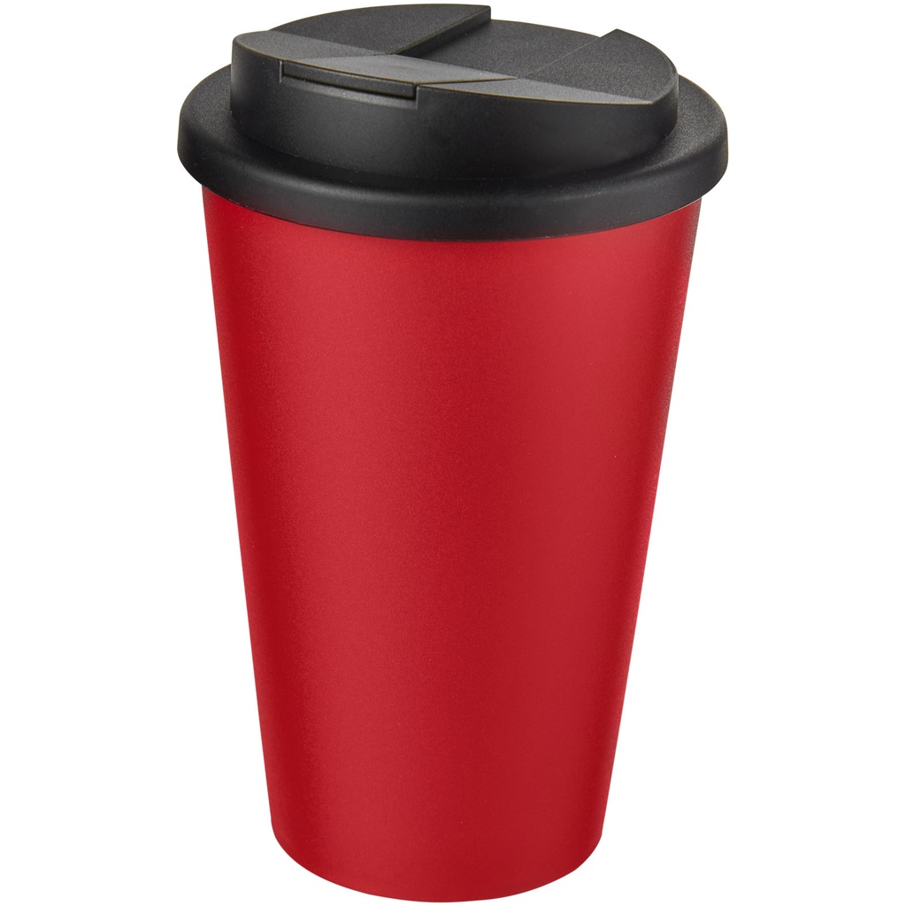 Kubek Americano® 350 ml z pokrywką chroniącą przed rozlaniem 210695 - Czerwono-czarny