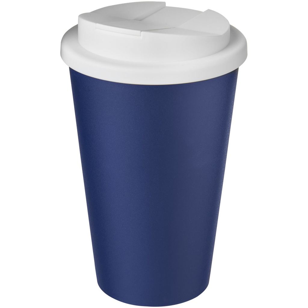 Kubek Americano® 350 ml z pokrywką chroniącą przed rozlaniem 210695 - Niebiesko-biały