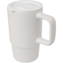 Carter kubek ceramiczny o pojemności 450 ml z plastikową pokrywką 100896 - Biały