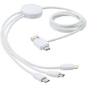 Pure kabel do ładowania 5-w-1 z dodatkiem antybakteryjnym 124184 - Biały
