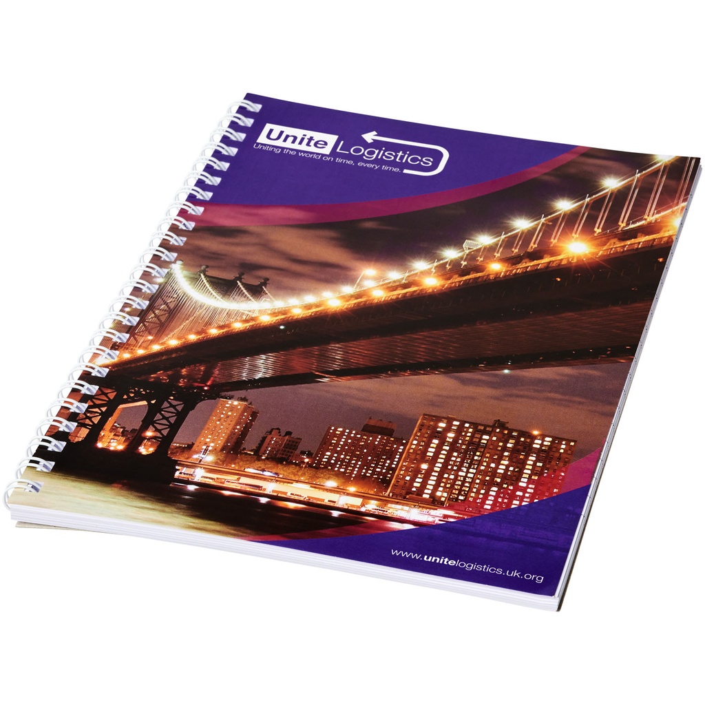 Desk-Mate® kołozeszyt A4 z zadrukowaną tylną okładką 21292012 - Biały