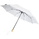 Składany wiatroodporny parasol 51 cm z PET z recyklingu Birgit 109145 - Biały