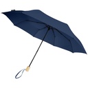Składany wiatroodporny parasol 51 cm z PET z recyklingu Birgit 109145 - Granatowy