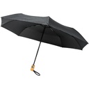 Składany, automatycznie otwierany/zamykany parasol Bo 21” wykonany z plastiku PET z recyklingu 109143 - Czarny