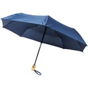 Składany, automatycznie otwierany/zamykany parasol Bo 21” wykonany z plastiku PET z recyklingu 109143 - Granatowy