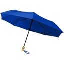 Składany, automatycznie otwierany/zamykany parasol Bo 21” wykonany z plastiku PET z recyklingu 109143 - Królewski niebieski