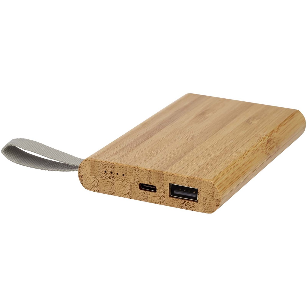 Powerbank Tulda o pojemności 5 000 mAh wykonany z bambusa 124145 - Naturalny