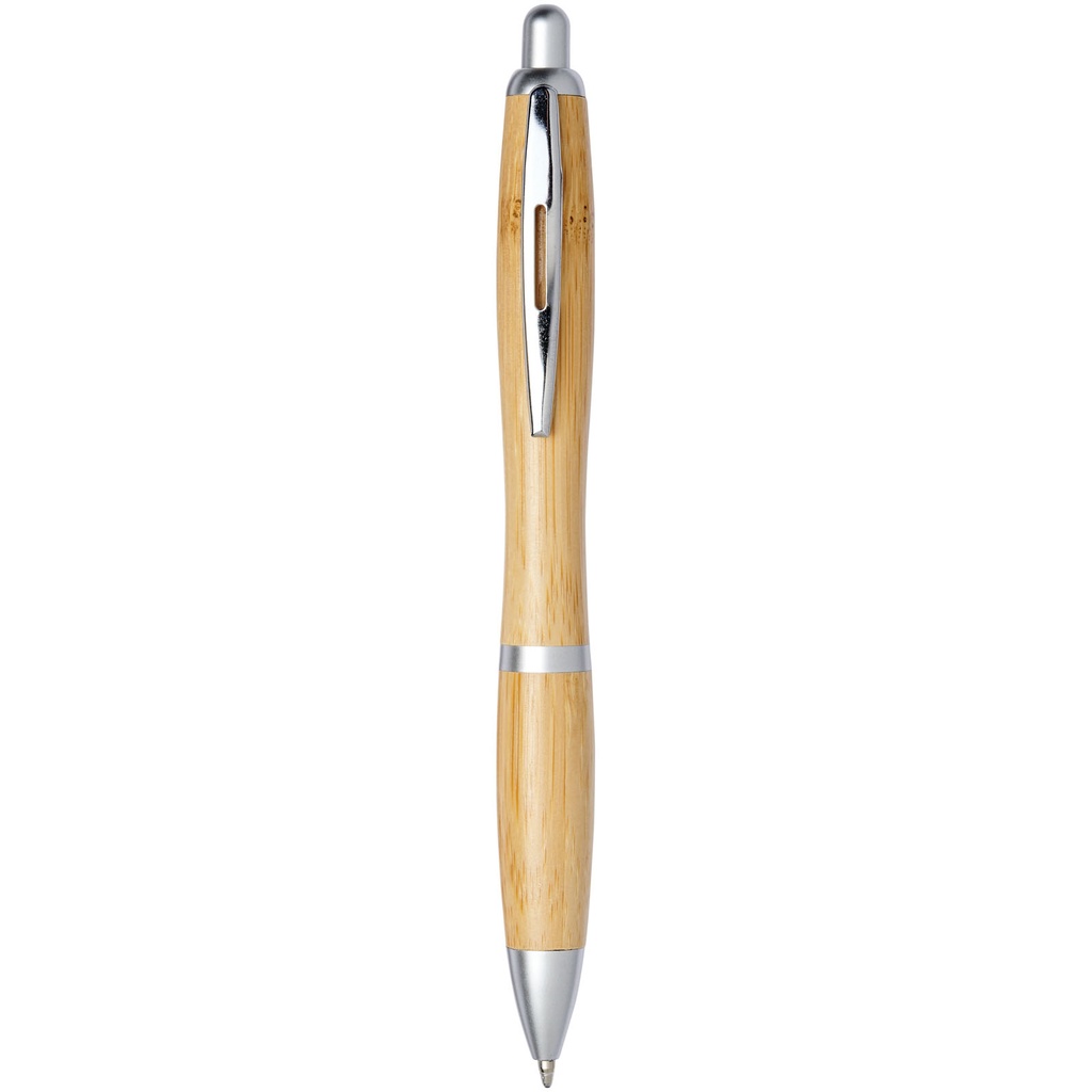 Bambusowy długopis Nash 107378 - Naturalno-srebrny