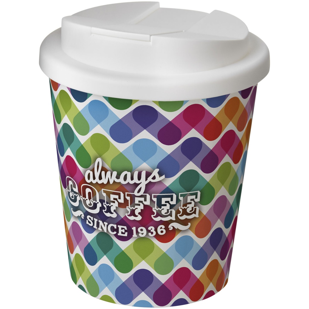 Brite-Americano® Espresso 250 ml tumbler with spill-proof lid 210698 - Biały