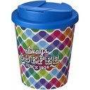 Brite-Americano® Espresso 250 ml tumbler with spill-proof lid 210698 - Biało-środkowy niebieski