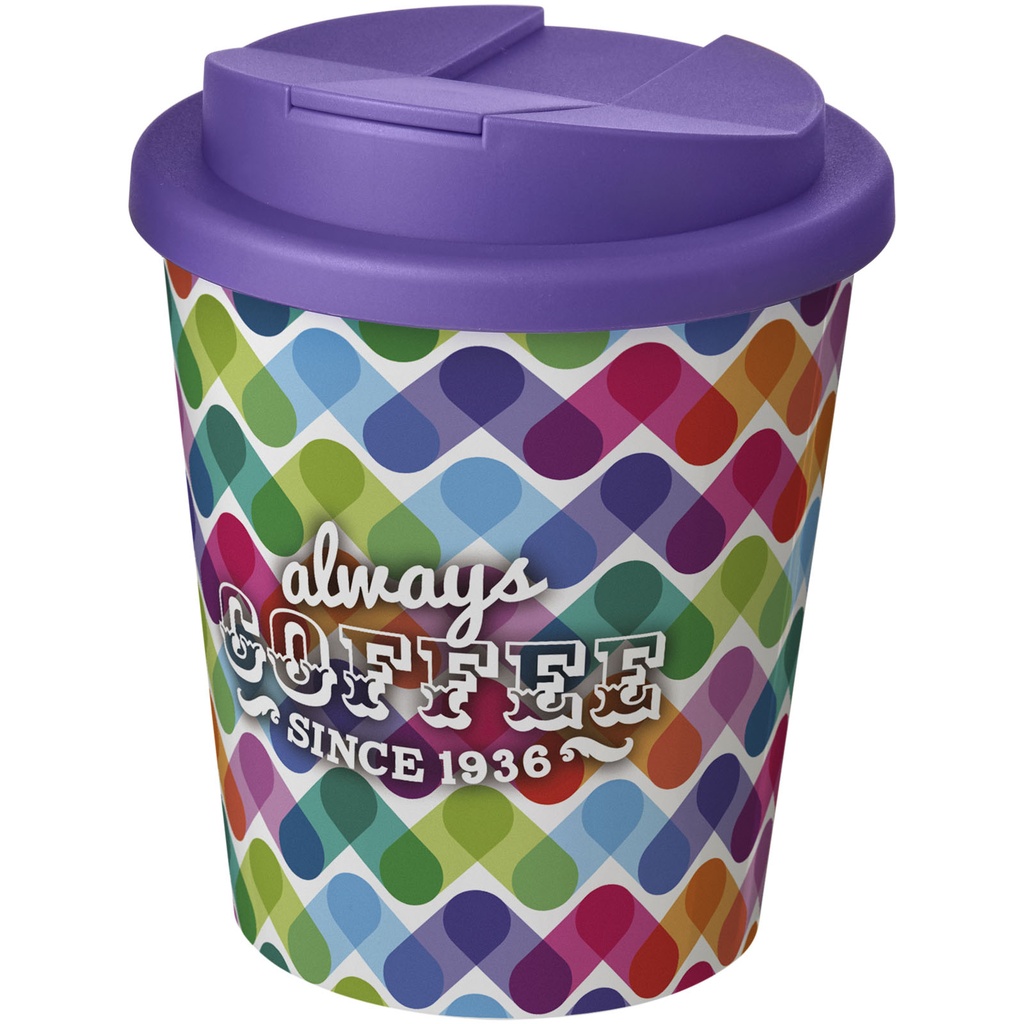 Brite-Americano® Espresso 250 ml tumbler with spill-proof lid 210698 - Biało-fioletowy