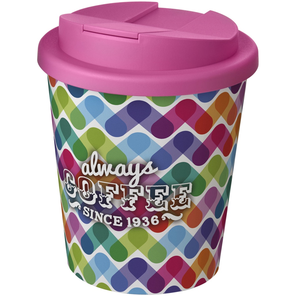 Brite-Americano® Espresso 250 ml tumbler with spill-proof lid 210698 - Biało-różowy