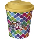 Brite-Americano® Espresso 250 ml tumbler with spill-proof lid 210698 - Biało-żółty