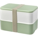 MIYO Renew dwuczęściowy lunchbox 210182 - Kość słoniowa-szklany zielono-kamienny szary