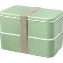 MIYO Renew dwuczęściowy lunchbox 210182 - Szklany zielono-kamienny szary