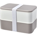 MIYO Renew dwuczęściowy lunchbox 210182 - Kamienny szaro-kość słoniowa-biały