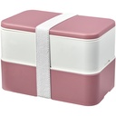 MIYO Renew dwuczęściowy lunchbox 210182 - Różowo-kość słoniowa-biały