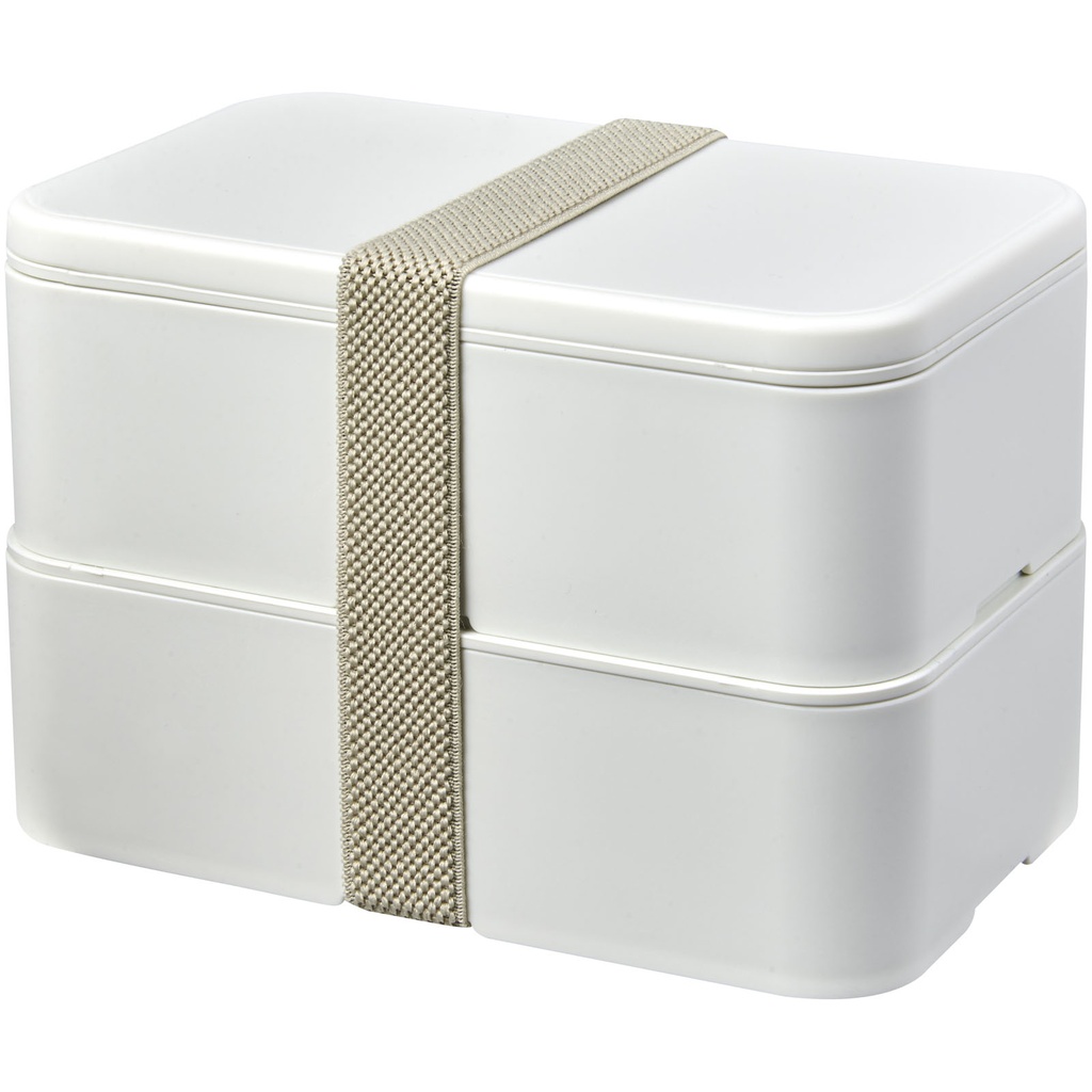 MIYO Renew dwuczęściowy lunchbox 210182 - Kość słoniowa-kamienny szary