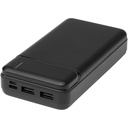 Loop powerbank o pojemności 20 000 mAh z tworzyw sztucznych pochodzących z recyklingu 124322 - Czarny
