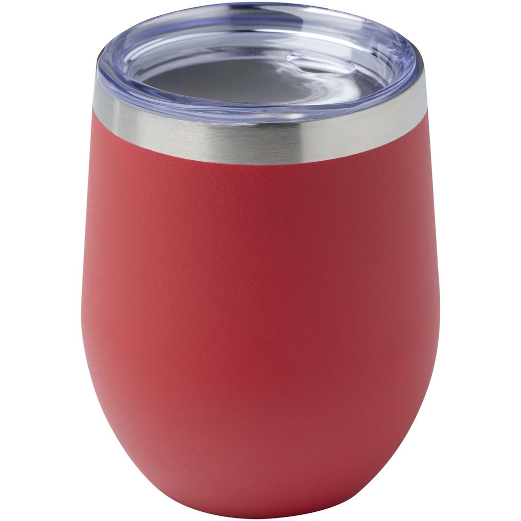 Corzo miedziany kubek próżniowy ze stali nierdzewnej z recyklinku z certyfikatem RCS 350 ml 100799 - Czerwony