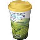 Kubek Brite-Americano® 350 ml z wieczkiem zapobiegającym rozchlapaniu 210697 - Biało-żółty