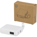 Acrux powerbank do tabletu o pojemności 10 000 mAh i mocy 35 W z wbudowanym kablem typu C - wykonany z tworzyw sztucznych poc 124450 - Biały