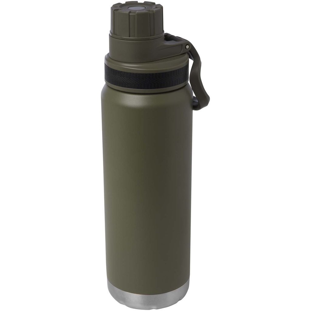 Butelka Fortis z recyklingowanej stali nierdzewnej, z miedzianą izolacją próżniową, o pojemności 700 ml, z certyfikatem RCS 100842 - Leśny zielony