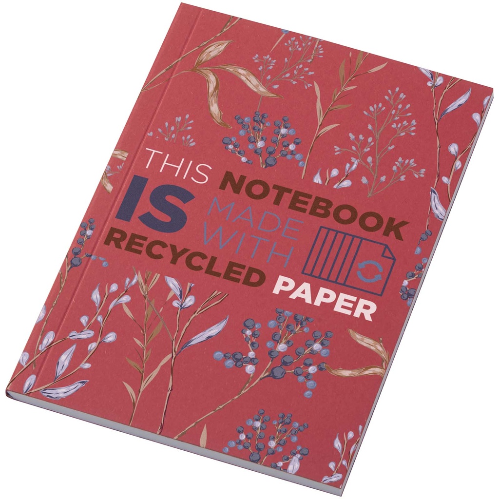 Notatnik A6 Novella Austen Colours z miękką okładką z materiału z recyklingu, 50 kartek 210263 - Czerwony