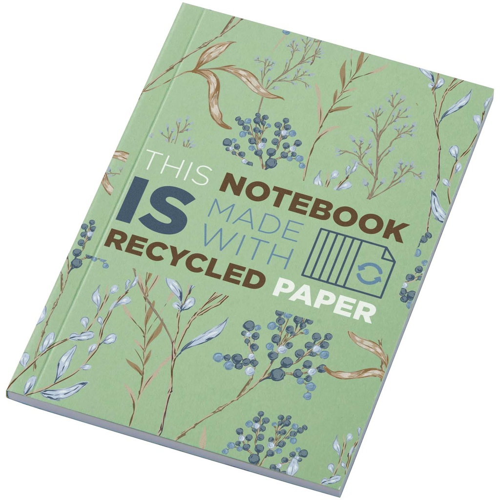 Notatnik A6 Novella Austen Colours z miękką okładką z materiału z recyklingu, 50 kartek 210263 - Zielony