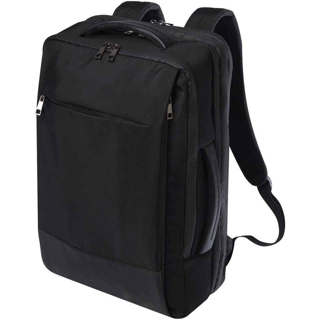 Expedition Pro rozszerzany plecak na laptopa 17 cali o pojemności 12 l wykonany z materiałów z recyklingu z certyfikatem GRS 130057 - Czarny