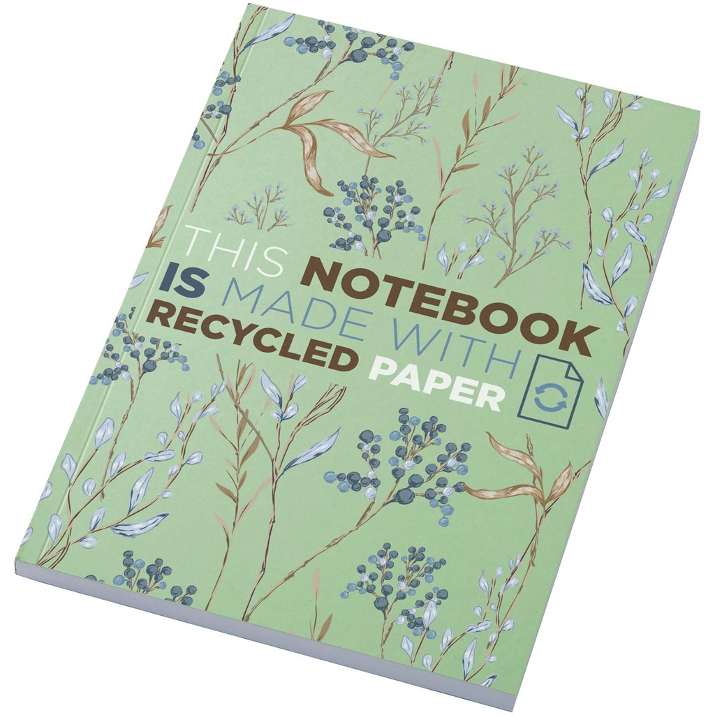 Notatnik A5 Novella Austen Colours z miękkiej okładki z recyklingu, 100 kartek 210248 - Zielony