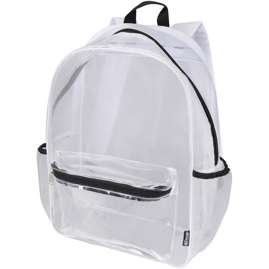Mesh plecak z materiału pochodzącego z recyklingu o pojemności 18 l 130137 - Biały