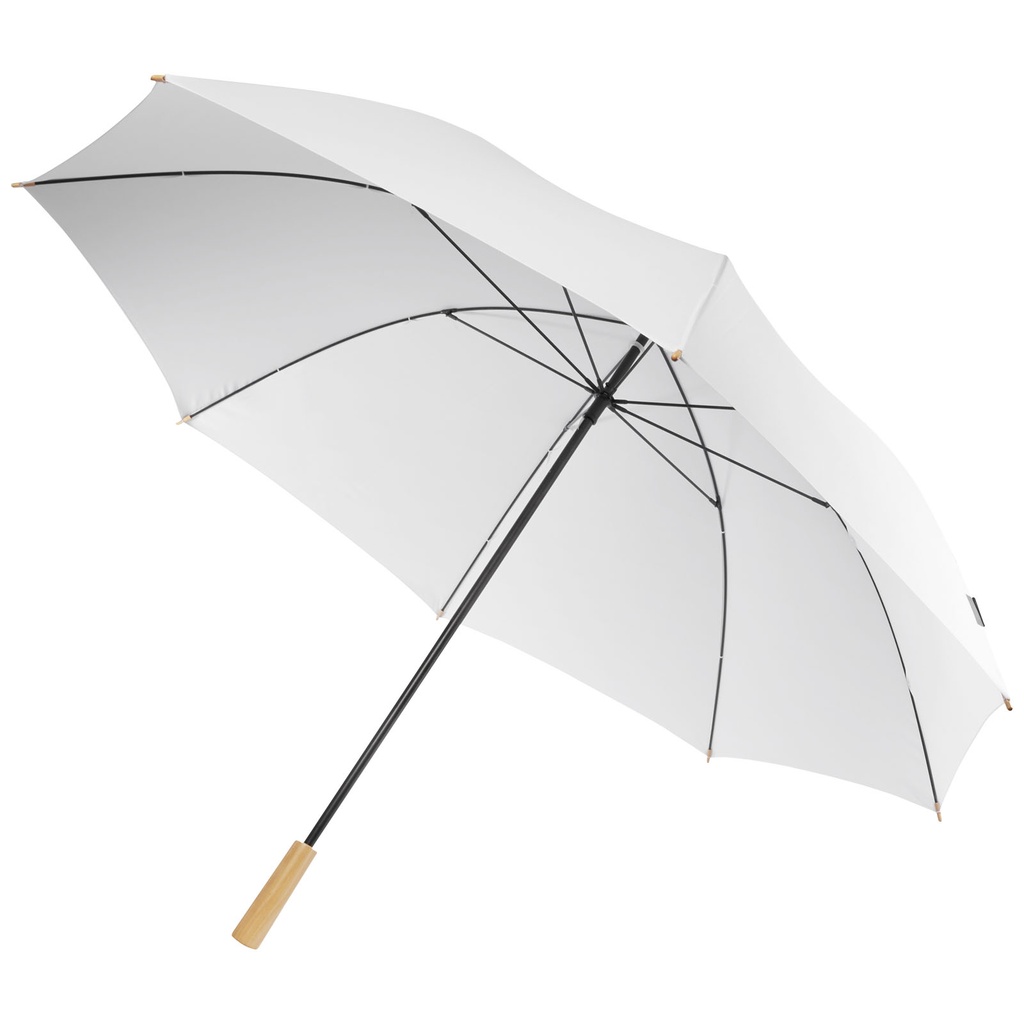 Wiatroodporny parasol golfowy 76 cm z PET z recyklingu Romee 109409 - Biały